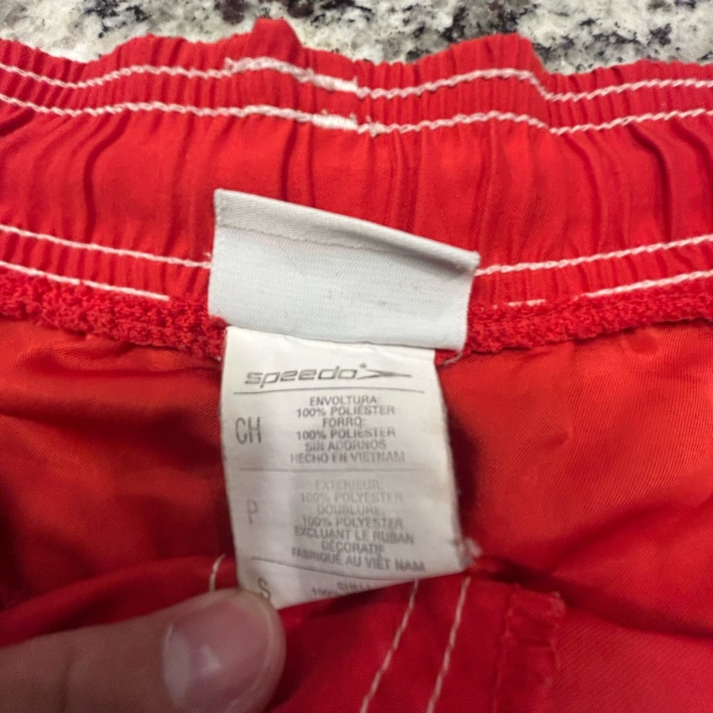 Speedo Vibrant Red Swim Shorts - Picture 3 of 4